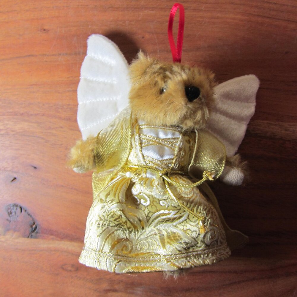 plush vermont teddy bear angel ornament (W4387)